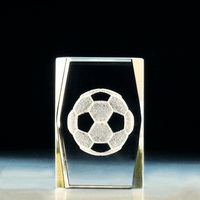 octagonal crystal 3d laser paperweight