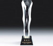 black crystal trophy award