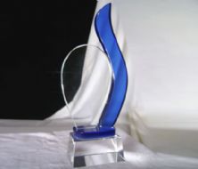 optic crystal trophy