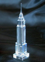 3D Crystal building model, 3D Crystal city landmark, Mini Empire State Building w/window line
