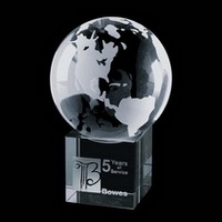 crystal globe paperweight