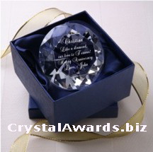 Diamante de cristal paperweight, cristal de diamante com peso de papel personalizado 3d gravados a laser no interior.