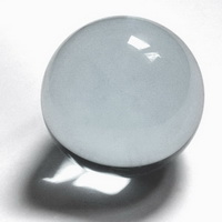 Optisch helder kristallen bol, lege glazen bol, optische glazen bol, optisch glas helder bal, transparante kristallen bol, kunnen we een platte facet aan de onderkant.