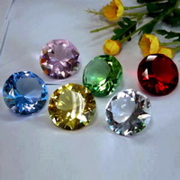colored crystal diamond paperweight