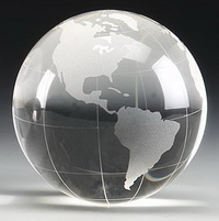 Sphère globe de cristal, globe de cristal optique, globe de verre optique, globe de cristal presse-papiers, nous pouvons faire un fond plat selon votre demande.