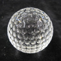 Pelota de golf de cristal blanco, cristal óptico de pelota de golf, pisapapeles de cristal óptico de golf, pelota de golf de cristal óptico, podemos hacer un fondo plano para esta pelota de golf.