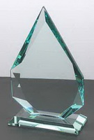 Jade glas zakelijke prijs, jade glas business award plaque, erkenning glazen award, jade kristal plaque, gerecycled glas plaque, promotie glas award.
