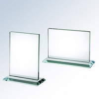 Prix rectangle cadre en verre, carré plaque de verre d'attribution, le jade plaque trophée en verre, jade prix de châssis de verre, plaque en cristal de jade, la plaque de verre recyclé.