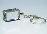 blank rectangular crystal keychain