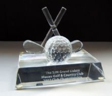 golf crystal desktop gifts