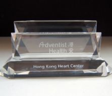 crystal name card holder