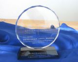 crystal plaque with black crystal base