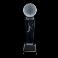 3D Laser gegraveerd kristal basketbal trofee met een dunk design aan de binnenkant, laser geëtst glas basketbal uitspraak, gewoonte basketbal trofee award, persoonlijke kristallen basketbal trofee award. De bal kan andere gebieden (zoals golfbal, globe, tennisbal, voetbal, honkbal, etc).