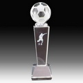 3d laser crystal football trophy award