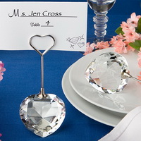 crystal heart shaped diamond card holder